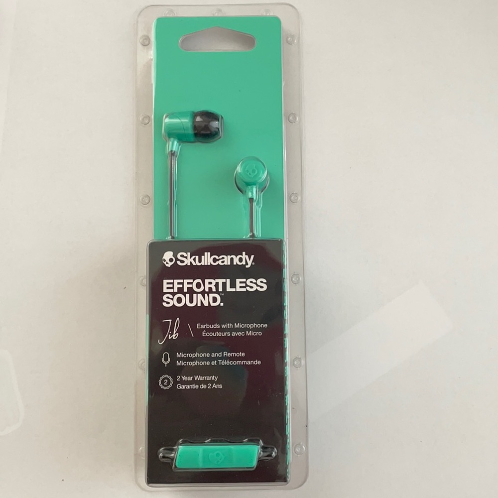 SkullCandy Earbuds Teal/Black Quality sound Sealed/ BNIB